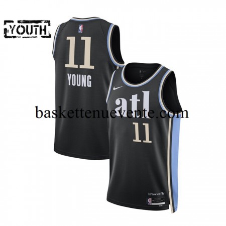 Maillot Basket Atlanta Hawks Trae Young 11 2023-2024 Nike City Edition Noir Swingman - Enfant